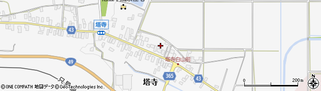 福島県会津坂下町（河沼郡）塔寺（大門）周辺の地図