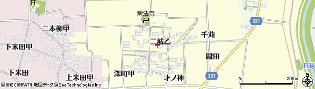 福島県湯川村（河沼郡）三川（二城乙）周辺の地図