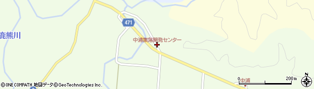 中浦集落開発センター周辺の地図