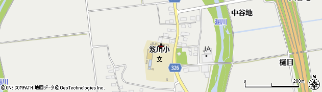 湯川村立笈川小学校周辺の地図