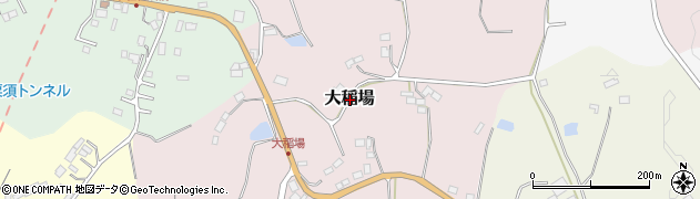 福島県二本松市大稲場周辺の地図