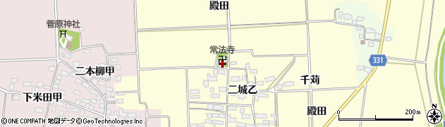 福島県湯川村（河沼郡）三川（二城）周辺の地図