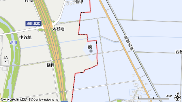 〒969-3542 福島県河沼郡湯川村湊の地図
