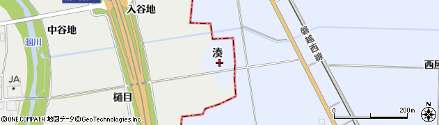 福島県湯川村（河沼郡）湊周辺の地図