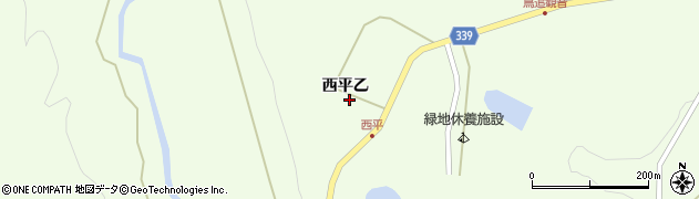 福島県西会津町（耶麻郡）野沢（西平）周辺の地図