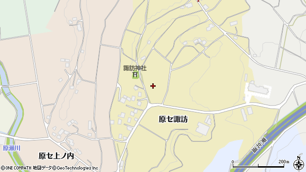 〒964-0043 福島県二本松市原セ諏訪の地図