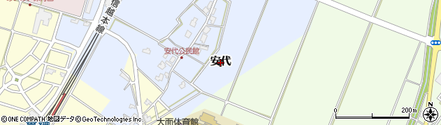 新潟県三条市安代周辺の地図