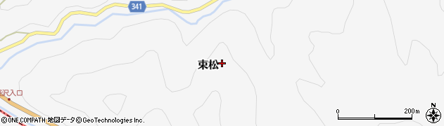福島県西会津町（耶麻郡）束松（芋窪丁）周辺の地図
