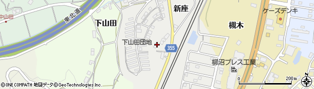 福島県二本松市新座周辺の地図