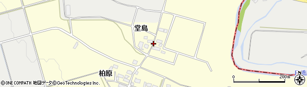 福島県会津若松市河東町大田原堂島周辺の地図