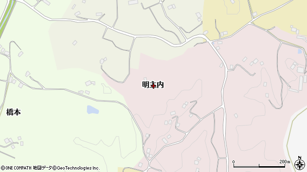 〒964-0943 福島県二本松市明主内の地図