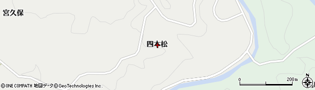 福島県二本松市長折四本松周辺の地図
