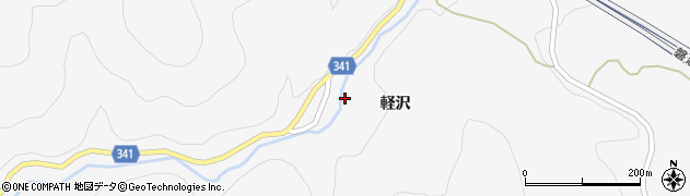 福島県西会津町（耶麻郡）束松（軽沢丁）周辺の地図