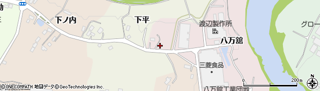 福島県二本松市八万舘周辺の地図