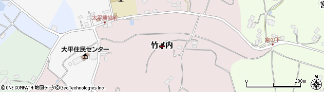 福島県二本松市竹ノ内周辺の地図