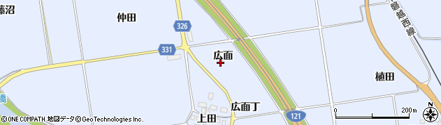 福島県湯川村（河沼郡）湊（広面）周辺の地図