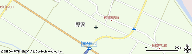 福島県西会津町（耶麻郡）野沢（田町甲）周辺の地図