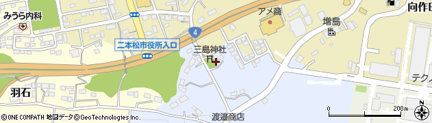 福島県二本松市木藤次郎内周辺の地図