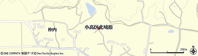 福島県南相馬市小高区北鳩原周辺の地図