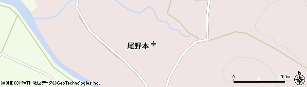 福島県西会津町（耶麻郡）尾野本（粟ノ宮乙）周辺の地図
