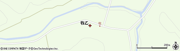 福島県西会津町（耶麻郡）野沢（牧乙）周辺の地図