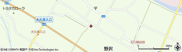 福島県西会津町（耶麻郡）野沢（田町乙）周辺の地図
