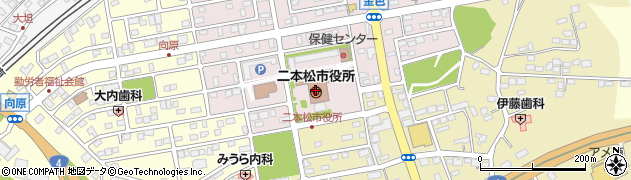 福島県二本松市周辺の地図