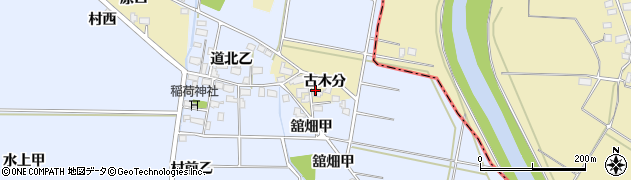 福島県湯川村（河沼郡）浜崎（古木分）周辺の地図