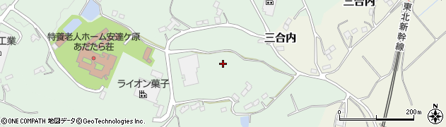 福島県二本松市諸越谷周辺の地図