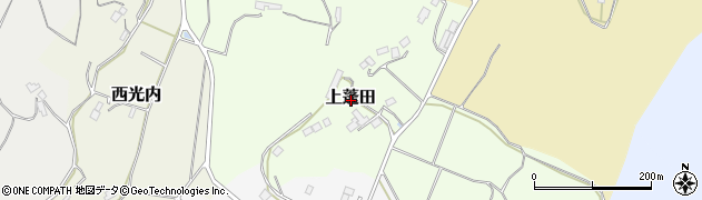 福島県二本松市上蓬田周辺の地図