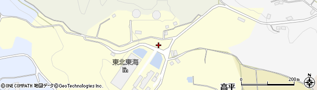 福島県二本松市高平周辺の地図