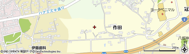 福島県二本松市作田周辺の地図