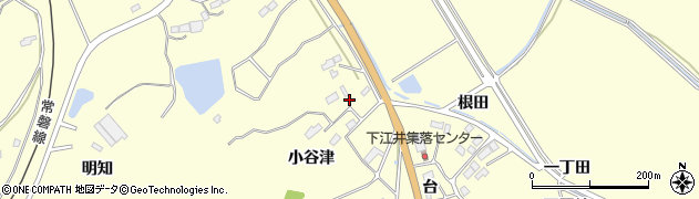 福島県南相馬市原町区下江井（小谷津）周辺の地図