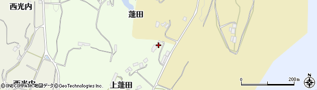 福島県二本松市上蓬田278周辺の地図