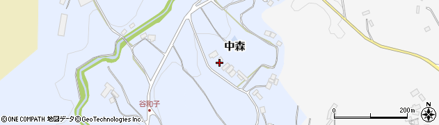 福島県二本松市中森192周辺の地図