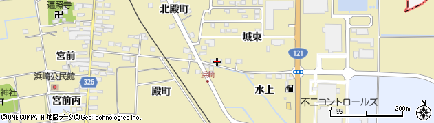 福島県湯川村（河沼郡）浜崎（城東）周辺の地図
