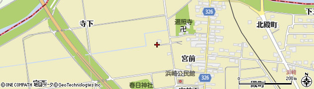 福島県湯川村（河沼郡）浜崎（宮廻り）周辺の地図