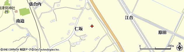 福島県南相馬市原町区江井仁坂周辺の地図