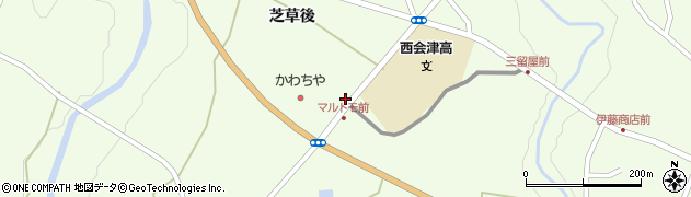 福島県西会津町（耶麻郡）野沢（芝草後）周辺の地図