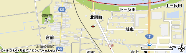福島県湯川村（河沼郡）浜崎（北殿町）周辺の地図