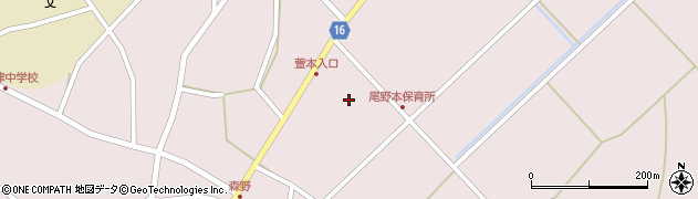 福島県西会津町（耶麻郡）尾野本（山王後乙）周辺の地図