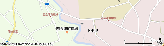 福島県西会津町（耶麻郡）尾野本（下平甲）周辺の地図