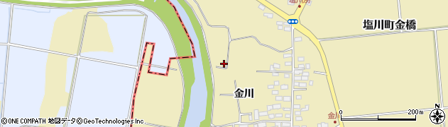 福島県喜多方市塩川町金橋（宮畑）周辺の地図