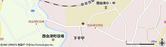 福島県西会津町（耶麻郡）尾野本（下平）周辺の地図
