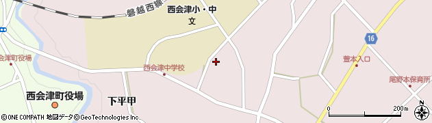 福島県耶麻郡西会津町尾野本石田道周辺の地図