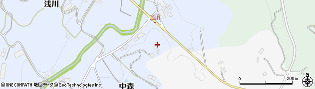 福島県二本松市中森127周辺の地図
