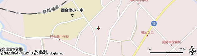 福島県耶麻郡西会津町尾野本前谷地甲周辺の地図
