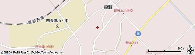 福島県西会津町（耶麻郡）尾野本（向谷地甲）周辺の地図