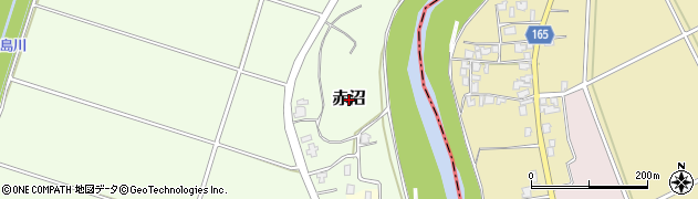 新潟県長岡市赤沼周辺の地図