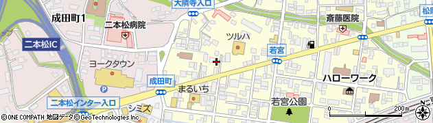 クリーニング専科二本松店周辺の地図